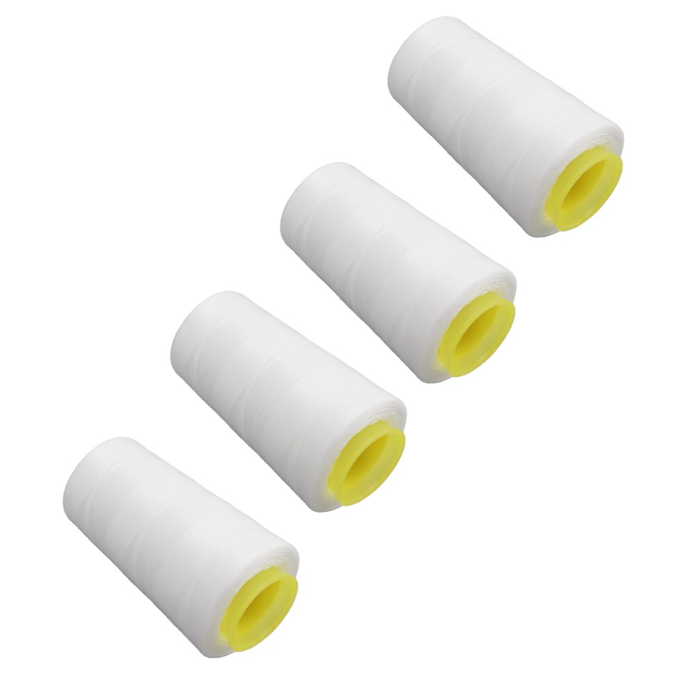 Serger Thread Cone - 4개입, 각각 3000야드, 흰색 폴리에스터 재봉사
