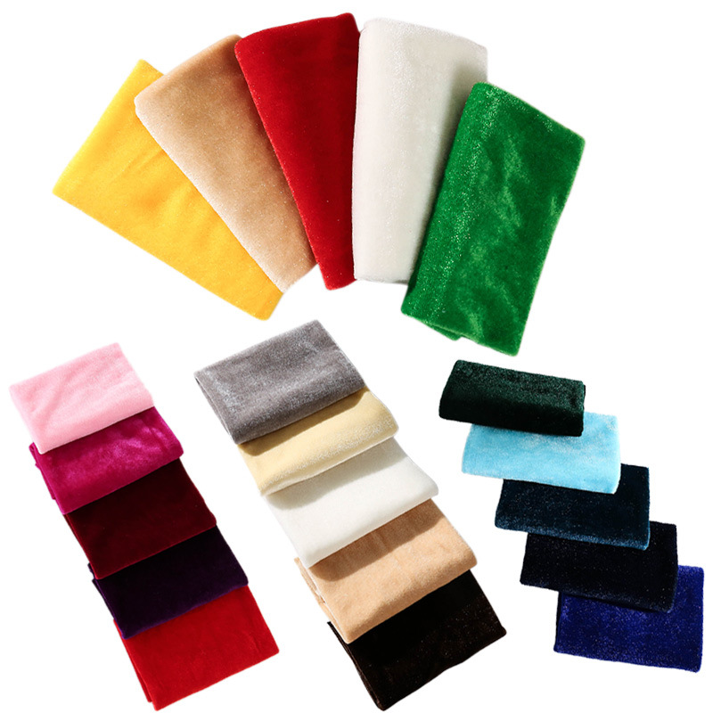 Sewing Velvet Fabric - 단색 벨벳 원단, 50x50cm, 100% 면