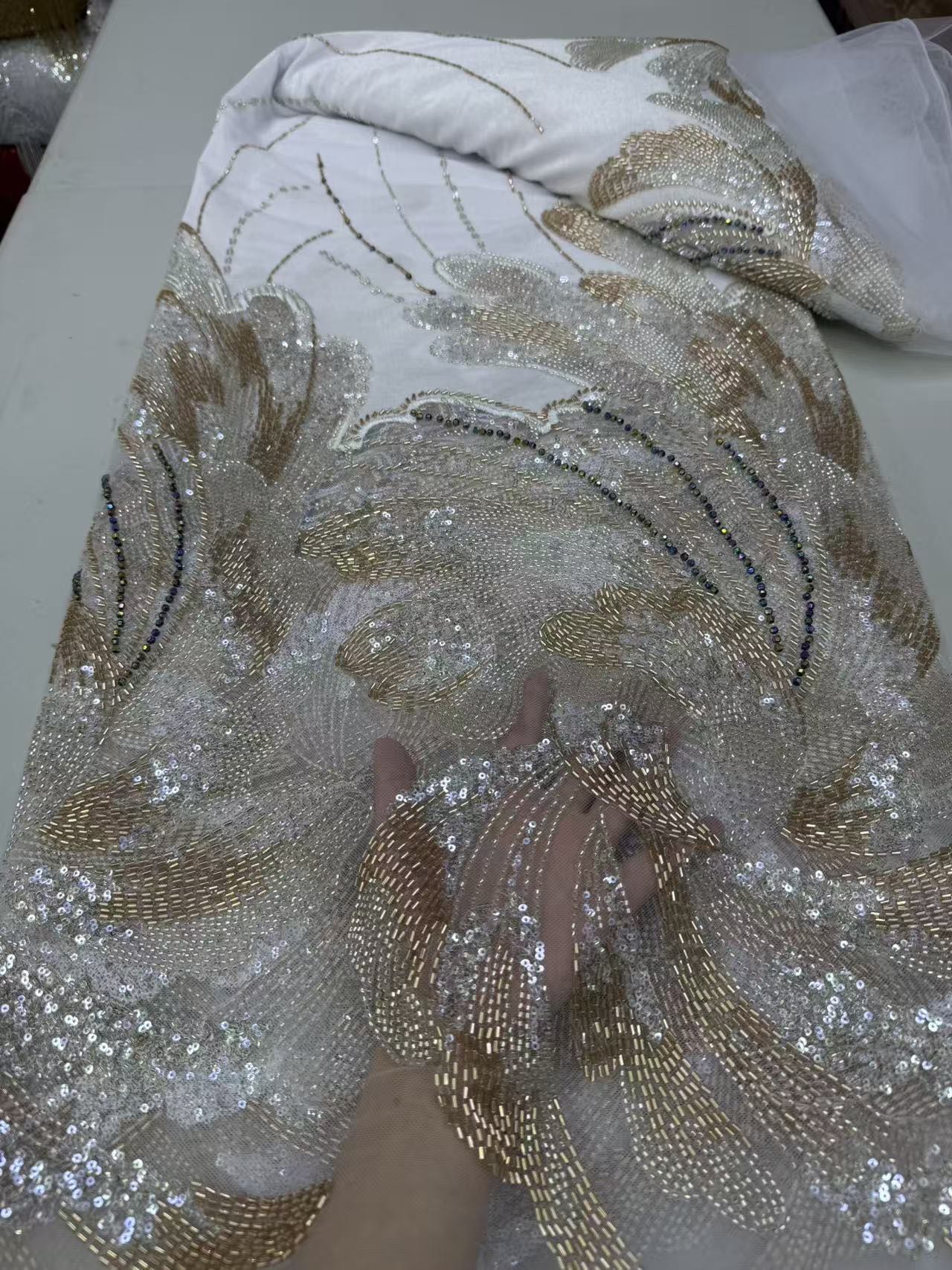 Sewing Velvet Fabric - 2026 아프리카 프랑스 스팽글 비즈 장식