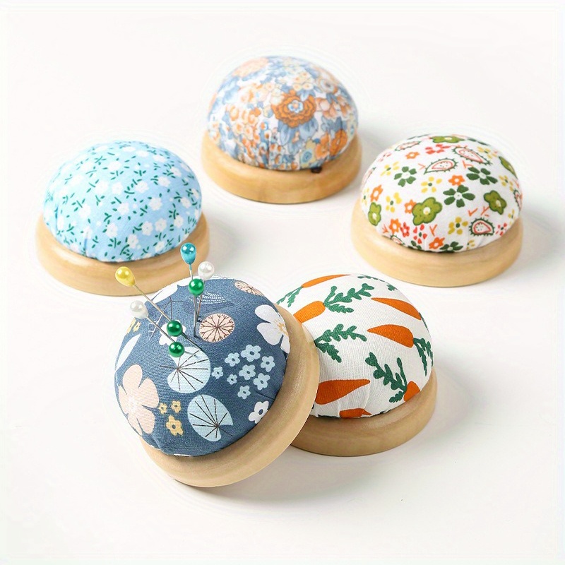 Sewing Pin Cushion - 1Pc Ramdon 컬러 우드 스탠드 천