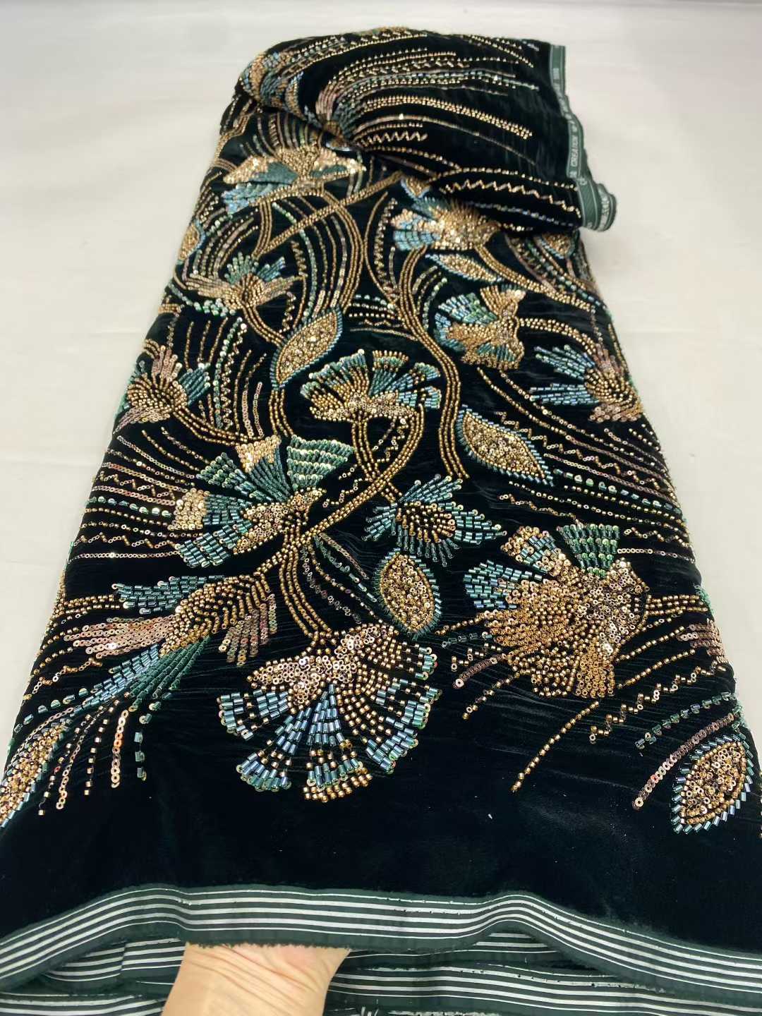 Sewing Velvet Fabric - 2026 신상품 아프리카 벨벳 레이스 원단