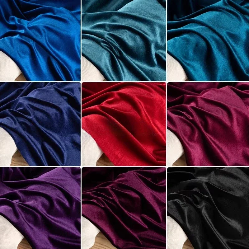 Sewing Velvet Fabric - 단색 벨벳 원단 4면 신축성 있는