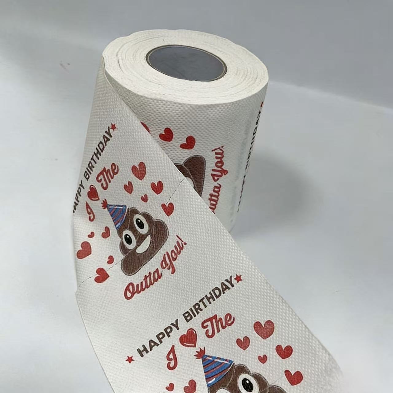 Pattern Tissue Paper - 생일 파티용 똥 무늬 티슈 화장지,