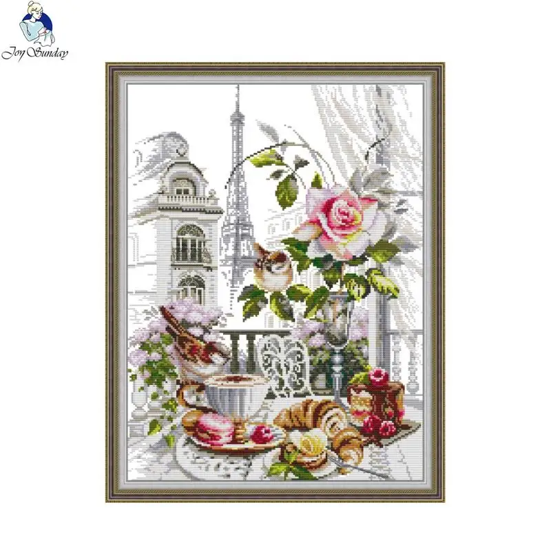 Textile Sewing Patterns - Joy Sunday-크로스 스티치 키트, 유럽식 조식과