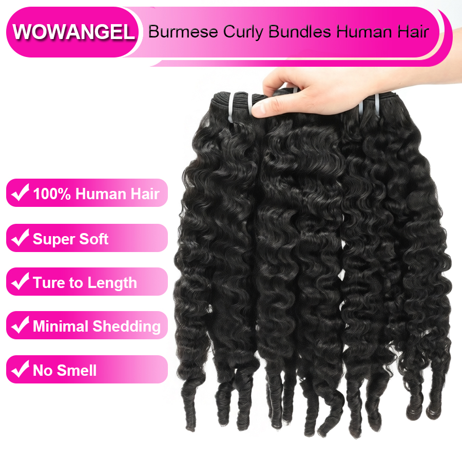 WOWANGEL 버마산 곱슬머리 100% 인모 번들,  - Sewing Technology 리뷰 및 가격