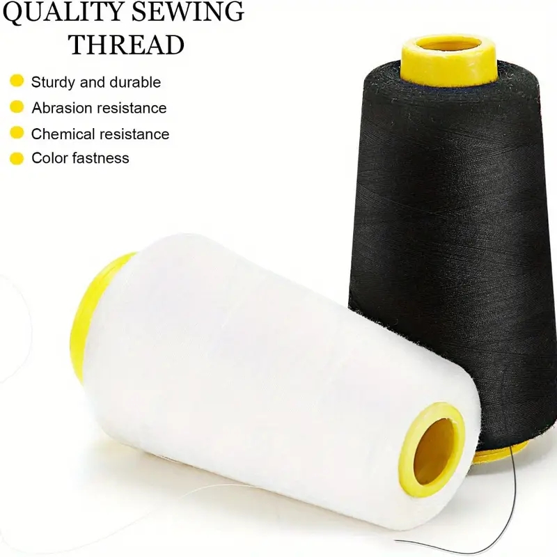 검정색 오버록 실 콘 3개 + 흰색 오버록 실 콘 3개 - Serger Thread Cone 리뷰 및 가격