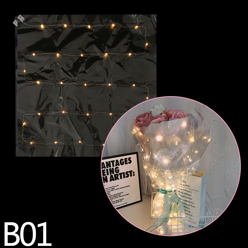 LED 발광 꽃 포장지, 방수 부케 포장, 플라스틱 재 - Pattern Tissue Paper 리뷰 및 가격