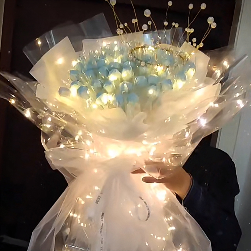 LED 발광 꽃 포장지, 방수 부케 포장, 플라스틱 재 - Pattern Tissue Paper 리뷰 및 가격