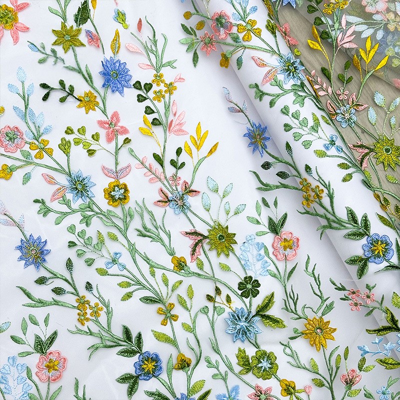 90x130cm 플로럴 바인 자수 튤 레이스 원단 메쉬 - Is Sewing A Textile Craft 리뷰 및 가격