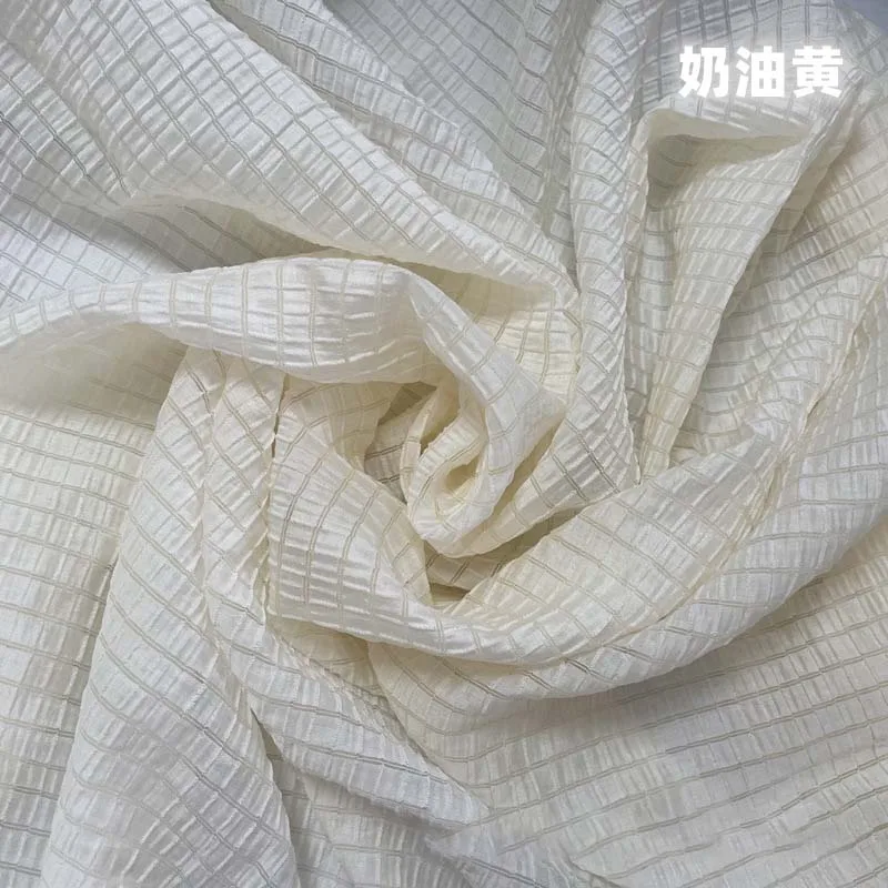 크림 옐로우 체크 패브릭 여름 의상 바느질을위한 부드러 - Is Sewing A Textile Craft 리뷰 및 가격