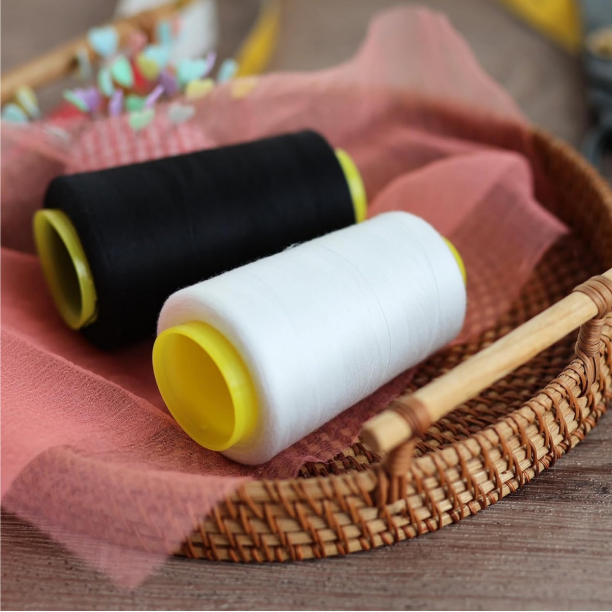 1-6롤 각각 3000야드 세거 실 100% 폴리에스터 - Serger Thread Cone 리뷰 및 가격