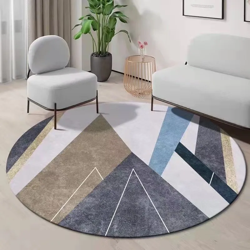 ~O~모던한 컬러 블록 디자인의 기하학적 원형 러그 – - Century Textile & Sewing Supply Online Shopping 리뷰 및 가격