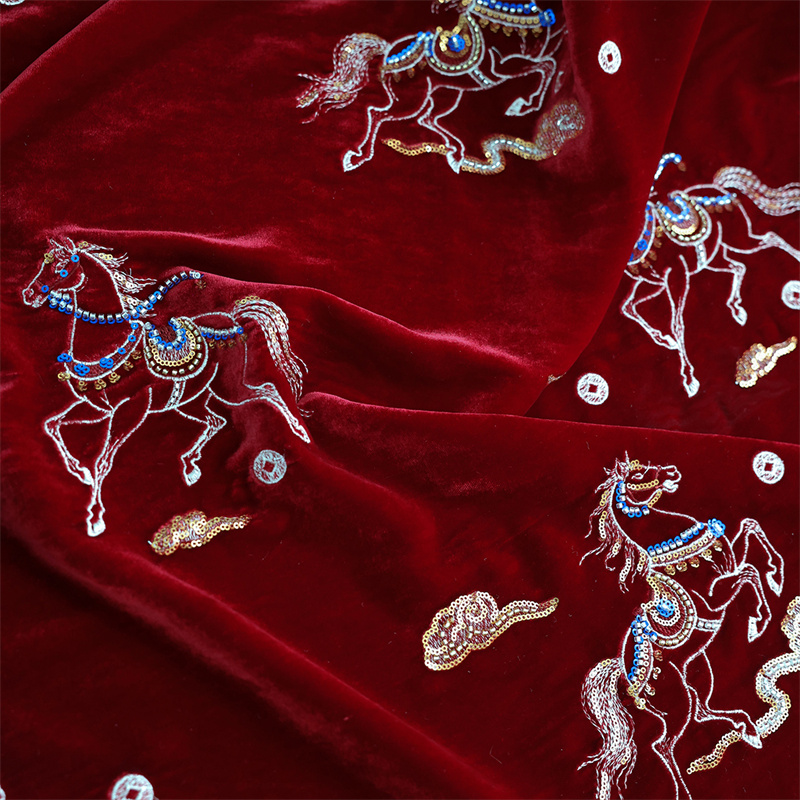가을/겨울 두꺼운 실크 벨벳 네일 비즈 자수 새틴 코트 - Sewing Velvet Fabric 리뷰 및 가격