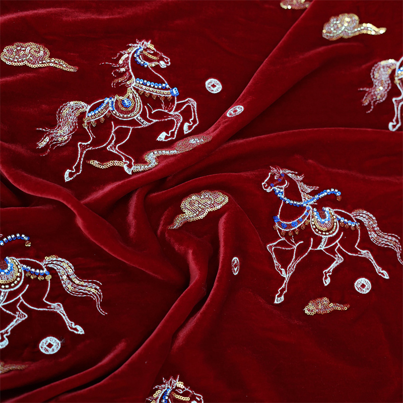 가을/겨울 두꺼운 실크 벨벳 네일 비즈 자수 새틴 코트 - Sewing Velvet Fabric 리뷰 및 가격