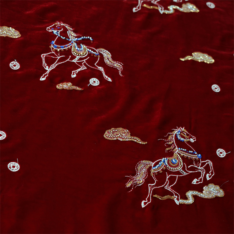 가을/겨울 두꺼운 실크 벨벳 네일 비즈 자수 새틴 코트 - Sewing Velvet Fabric 리뷰 및 가격