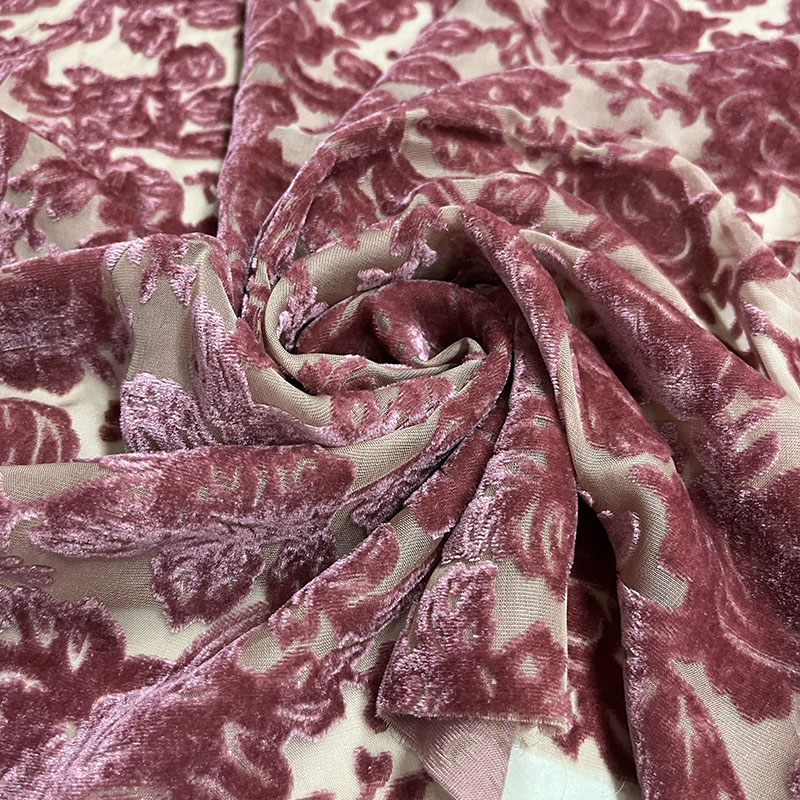 중국식 실크 벨벳 원단 - 레드 로즈 컷아웃 양각 멀베 - Sewing Velvet Fabric 리뷰 및 가격