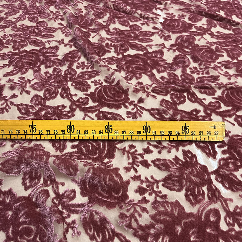 중국식 실크 벨벳 원단 - 레드 로즈 컷아웃 양각 멀베 - Sewing Velvet Fabric 리뷰 및 가격