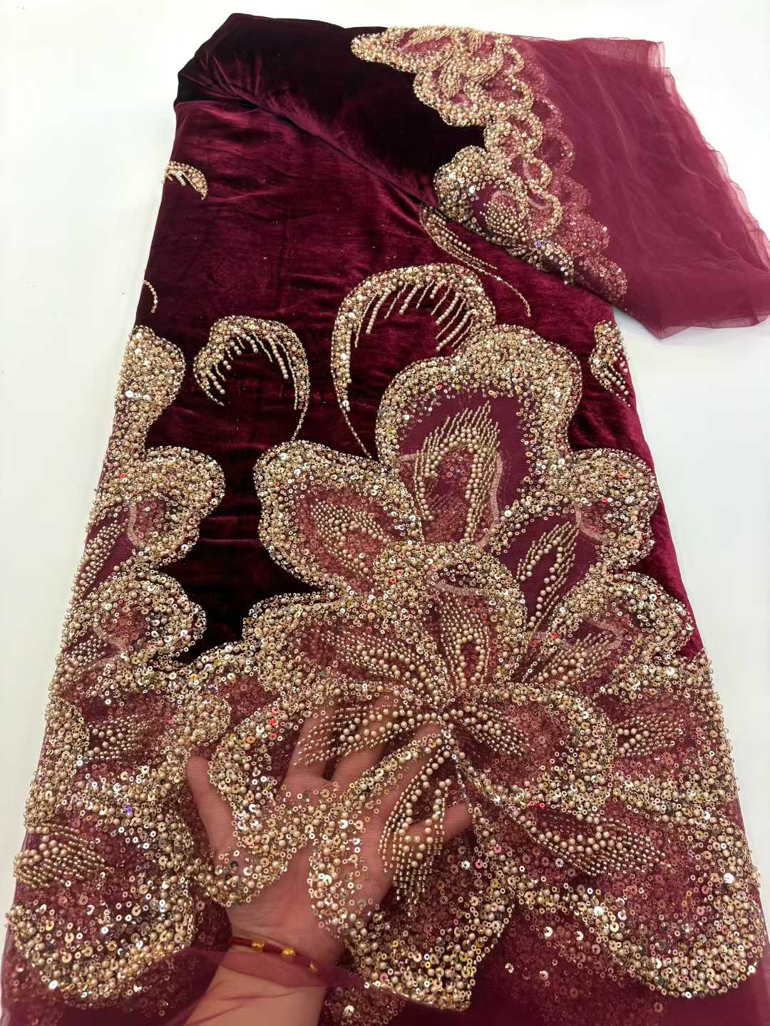 아프리카 벨벳 비즈 장식 헤비 레이스 원단 2026 고 - Sewing Velvet Fabric 리뷰 및 가격