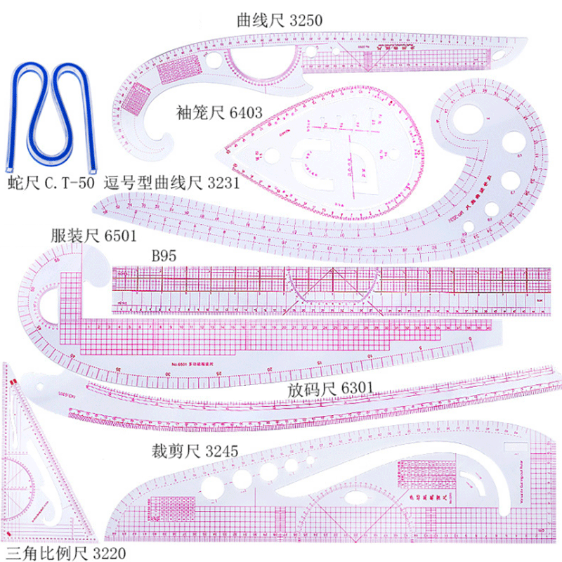5/6/9pcs 세트 재단사 측정 눈금자 키트 DIY  - Textile Sewing Patterns 리뷰 및 가격